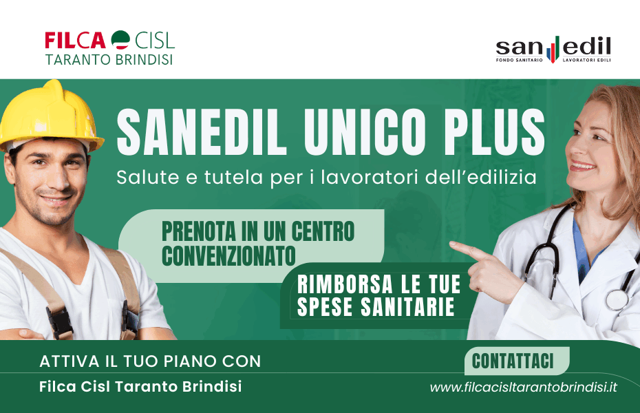 Sanedil Unico Plus - Filca Cisl Taranto Brindisi