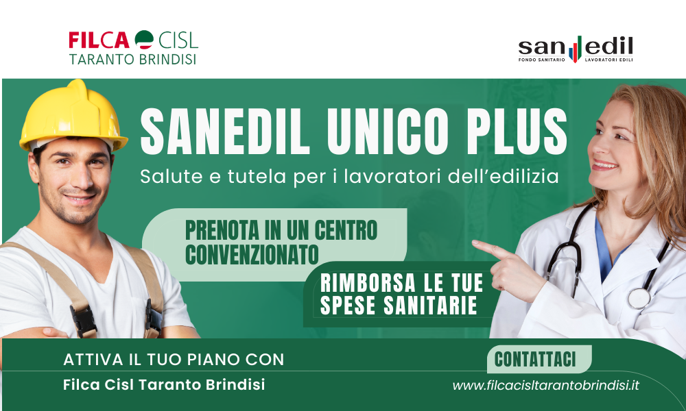 Sanedil Unico Plus - Filca Cisl Taranto Brindisi