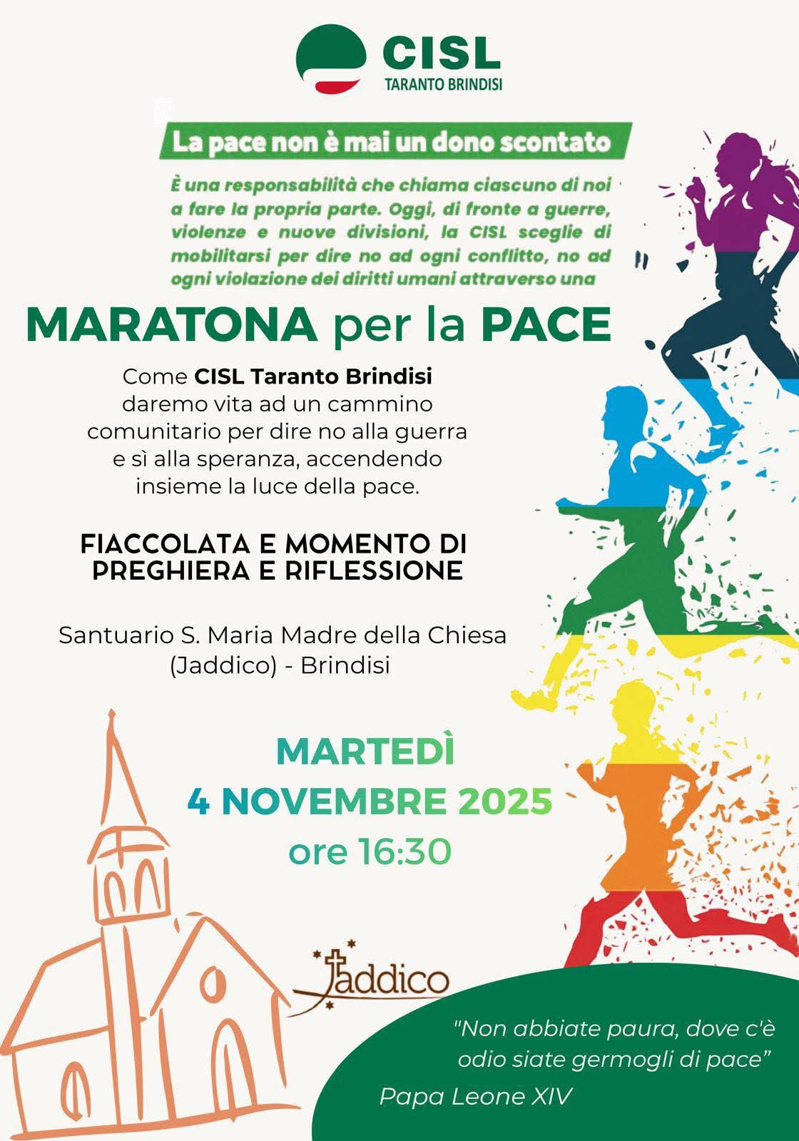 Maratona per la pace Brindisi 