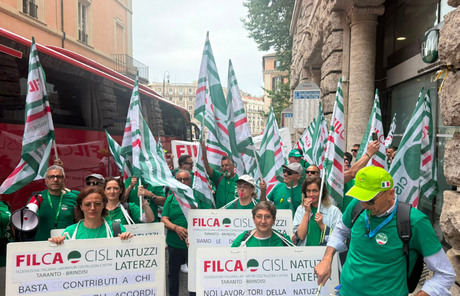 Filca Cisl Taranto Brindisi Presidio MIMIT Natuzzi